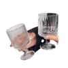 Copo de Vinho de Alto Valor de Cor Vintage Ins Wind Sunflower Anaglyph Design Sense Drink Juice High Foot Water Cup