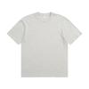 Camiseta de Manga Curta de Algodão Sem Costura Tricotada em Tubo com Gola Redonda Pequena, Tamanho Grande, Cor Sólida, Casual, Versátil, Respirável e com Absorção de Umidade