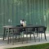 Mesa y Sillas de Ratán para Exteriores Woden Simple Rope, Combinación de Mesa y Sillas para Patio, Casa, Hotel, Restaurante, Cafetería