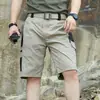 2026 Aliexpress Verano Pantalones Deportivos Tácticos de Múltiples Bolsillos para Hombre Estilo Commuter Pantalones Cortos de Trabajo Rectos en Stock