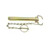 Pasador de remolque cromado con cadena anti-pérdida pasador de posicionamiento galvanizado pasador de seguridad con agujero eje de pasador fabricante