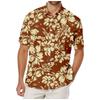 2024 Amazon Wish Aliexpress Camisa de Manga Corta de Verano Sin Bolsillo con Solapa Pantalones Patrón Vértigo Impresión Digital Colorida 3D
