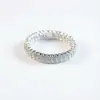 Anillo Liso Estilo Francés con Textura Irregular Cepillada Vintage, Anillo Abierto para Dedo Índice para Mujer, Moda de Lujo Ligero de Nicho