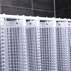 Cortina de Ducha Transparente Venta al por Mayor Transfronteriza Cortina Impermeable Engrosada Aislamiento de Baño Cortina de Ducha Ojales de Acero Inoxidable Gratis 12 Anillos