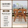 Mesa de Té para Balcón, Pequeña de Madera Maciza, Modelo Nuevo para Uso en Casa, Juego de una Mesa y Dos Sillas, Mesa de Té Creativa para Ocio, Juego de Tres Piezas Pequeño de Mesa y Sillas