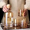 Conjunto de Jarra de Vidro para Água Fria Estilo Ins Nórdico, Conjunto de Jarra de Água e Vinho de Alto Valor