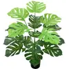 Planta Artificial Escandinava Folha de Tartaruga em Vaso Paisagismo Interno Sala de Estar Plantas Verdes Falsas Ornamentos de Chão Plantas Decorativas Coladas