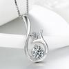 Collar de sirena personalizado con colgante de sirena de diamantes suizos europeos y americanos, cadena de clavícula corta para mujer, joyería plateada al por mayor