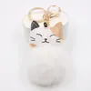 Gato Lúcido Lindo Xiaohua Kitty Boutique Bola de Pelo Llavero Colgante Mochila Billetera Colgante de Felpa Joyería