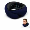 Almohada Popular con Espuma Viscoelástica en Forma de U Transfronteriza, Almohada de Viaje para el Cuello, Portátil y Plegable, Adecuada para Siestas en Avión y Soporte Cervical