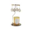 Set de Velas Navideñas con Aroma a Oro y Disco Delgado en Stock del Fabricante con Candelabro de Linterna Giratoria, Regalo Festivo para el Hogar
