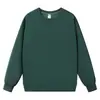 Sudadera de forro polar compuesto de color liso para primavera y otoño, con hombros caídos, para padres e hijos, cuello redondo, con logo personalizado, top casual disponible para imprimir