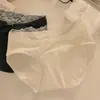 "Susurro de Viento Suave" Nuevo Estilo Calzones de Algodón Puro con Ribete de Encaje para Niñas, Algodón Antibacteriano 10A en la Entrepierna, Calzones de Cintura Media para Mujer