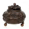 Incensário Cabaça de Cobre Boxi Artesanato em Metal de Cobre Bandeja de Incenso Decoração de Artesanato de Mesa Criativa