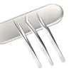 Pinzas para Pestañas de Acero Inoxidable, Pinzas Doradas con Forma de Pluma, Pinzas de Delfín, Herramientas Profesionales de Precisión para Maquillaje, Pestañas Postizas, Auxiliar, Duraderas y de Larga Duración