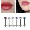 Piercings Labiais, Brincos, Piercings de Cartilagem Auricular, Argolas Labiais, Brincos de Barra Longa em Aço Inoxidável 316L com Zircônia, Joias para Piercing em Aço Titânio