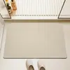 Alfombrilla de Baño de Tierra de Diatomeas Absorbente de Agua Silicona Antideslizante Alfombra de Entrada de Baño Estilo Crema Felpudo de Entrada