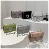 Bolso de Mano para Mujer Estilo Vintage con Tacto de Alta Calidad, Nuevo Bolso Cuadrado Pequeño de Cadena Tendencia Primavera/Verano 2024 con Compartimentos y Hebilla de Cierre