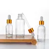 Frasco de Vidro Transparente para Óleo Essencial 5ml com Conta-gotas de Ponta Plástica Sub-frasco para Essência Amostra de Cosméticos Pronto para Venda