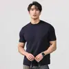 Ropa de Hombre Xintang 2026 Verano Estilo Old Money Color Sólido Cuello Redondo Camiseta de Punto Versátil Simple Manga Corta