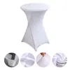 Atacado Decoração de Hotel Casamento Barra de Coquetéis Toalha de Mesa Redonda Poliéster Cor Sólida Toalha de Mesa Elástica Redonda Decoração de Casamento