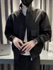 Chaqueta de cuello alto para Primavera y Otoño 2025 Nueva Chaqueta de Trabajo para Hombre Ins Tendencia Casual Top Abrigo Elegante para Hombre