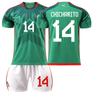 2223 Uniforme de fútbol local de México 9 Raúl 14 local 16 camiseta verde 18 traje de camiseta para niños