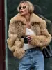Para el Spot Transfronterizo Caliente de Aliexpress 2025 Chaqueta de Invierno Cálida de Estilo Europeo y Americano para Mujer con Piel Integrada