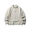 Yidao Vintage 2026 Otoño Nuevo Serie Montaña Exterior Bloque de Color Secado Rápido Media Cremallera Cuello Redondo Deportivo Holgado Manga Larga Camiseta