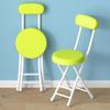 Silla plegable con respaldo, taburete para el hogar, mesa de comedor pequeña, silla de comedor apilable, portátil, taburete plegable de pie alto, pequeño y sencillo