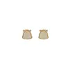 Yuebao Joyería Jade Natural Hetian Plata de Ley S925 Chapado en Oro Caballo Animal del Zodiaco Año Super Lindo Lindos Aretes Aretes de Botón