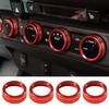 Adecuado para Takuma Tacoma perilla de control central juego de 4 piezas rojo C interruptor cubierta de perilla de botón de audio decoración