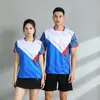 Uniforme esportivo de verão com manga curta para equipe, camisa de badminton, camiseta, vôlei feminino, tênis, tênis de mesa