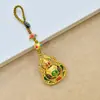 Pingente Chaveiro de Metal de Alta Qualidade, Cabacinha Oca, Estilo Chinês Cinnabar, Ornamento Fofo