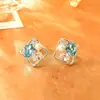 Pendientes Cuadrados de Perla y Circonita Inspirados en el Diseño, Pendientes de Moda Dopamina Coloridos de Alta Gama, Accesorios de Estilo Chica Dulce Fresca