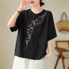 Blusa de Algodão e Linho 484 Rosa Verde Laranja Preto Chenille Elastano Outro Mangas Princesa Sem Mangas Roupa Particular Socialite