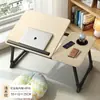 Mesa pequeña plegable para cama, escritorio de estudio, soporte ajustable para mesa de laptop, adecuado para leer en el dormitorio de una persona perezosa o en un ventanal