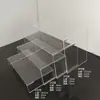 Adornos de mesa de postre con ondas de agua, soporte de exhibición acrílico, soporte para bocadillos de té de la tarde, soporte para cupcakes, comida fría, pausa para el café