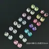 Arte de uñas súper brillante colorido punta inferior cuadrado grueso moderno de moda más vendido conjunto mixto de diamantes grandes diamante de cristal K9 decoraciones 3D para uñas al por mayor
