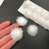Hebilla de piel de visón 3cm bola de piel de visón al por mayor horquilla tocado accesorios para el cabello hechos a mano DIY accesorios para ropa zapatos y sombreros