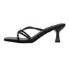 Sandalias de Estilete de Estilo Francés 2025 Nuevo Verano Estilo Hada Punta Cuadrada Puntera Descubierta Moda Elegante Versátiles Vestido Sandalias de Tacón Alto