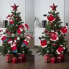 Decorações de Árvore de Natal Transfronteiriças, Decorações de Porta de Pelúcia, Enfeites de Perna de Papai Noel e Elfo, Enfeites para Vasos de Casa, Decorações de Natal