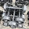Rueda de Carro de Mina de 600 mm Ensamblaje de Eje Rueda Sólida Forjada Engrosada Personalizado