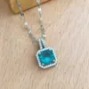 Accesorios para Mujer Cobre Microincrustado Circonita Simple Acero Inoxidable Collar Lujo Ligero Moderno Nicho Joyería para Clavícula Geométrica Moda Ol