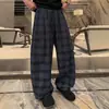Pantalones a cuadros casuales estilo americano para hombre, nueva tendencia de moda de verano, versátiles, ligeros, con caída, pantalones de pierna recta