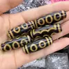 Xizang Vintage Antigo Weathered Ágata Negra Antiga Cinco Olhos Dzi Colar Pulseira Acessório Contas Soltas Joias com Porta-Contas
