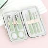 Kit de ferramentas para unhas conjunto de 7 peças atacado doméstico portátil manicure cortador de unhas presente impressão cortador de unhas conjunto
