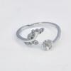 Anillo de Plata Esterlina S925 Montura Vacía 8-12mm Portaanillo de Perla Moda Hoja DIY Accesorios de Plata Fábrica Venta al por Mayor