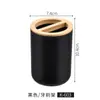 Conjunto de banheiro de alta qualidade, cor sólida, preto e branco, porta-sabonete, porta-escova de dentes, frasco de loção, copo de enxaguante bucal, caixa para cotonetes, exclusivo para exportação