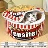 Cama para Gatos de Fideos Instantáneos Chios Tipo Cerrado Cálido de Invierno con Felpa Añadida para que los Gatos Duerman en Cama para Perros Mascotas Dropshipping